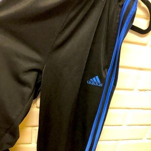 Adidas track pants. “Large 14-16 kids” but also fits size 4-6 woman.